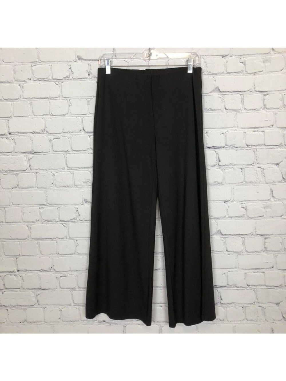 Ann Mashburn Wide Leg Ponte Knit Faye Pants Size S Brown Cropped